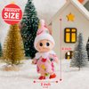 JOYIN Christmas Elf Plush Doll, Pink Tiny Soft Plush Christmas Elf Doll with Christmas Pattern for Christmas Holiday Decorations, Christmas Dress-Up Party.