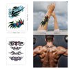 18 Sheets Temporary Tattoos, CAYUDEN Waterproof Black & Colorful 10 Sheet Full Arm Tattoo Stickers + 8 Sheet Half Arm Fake Tattoos Temporary Tattoos Sleeves Men Woman with Wolves Rose Gun Tattoo Kit