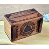 Enigma Viking Secret Puzzle Box - Money and Gift Card holder in a Wood IQ Trick lock with hidden Compartments Brainteaser