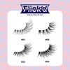 i-ENVY False Lashes Flick'd D-Curl Strip Lashes Volume Bouncy Natural Clear Band Cat Eye Dramatic Trendy Extensions Reusable Eye Lashes (01)