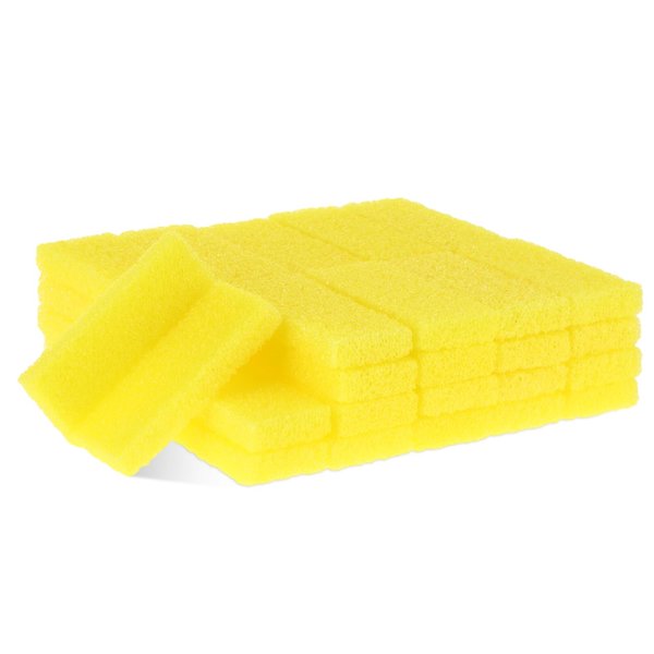 Disposable Pumice Stone for Feet 40 PCS Foot Scrubber Sponge Pads Pedicure Pumice Stone for Feet Callus Remover Foot Scruber Foot Care Tool,Medium Coarse,Yellow