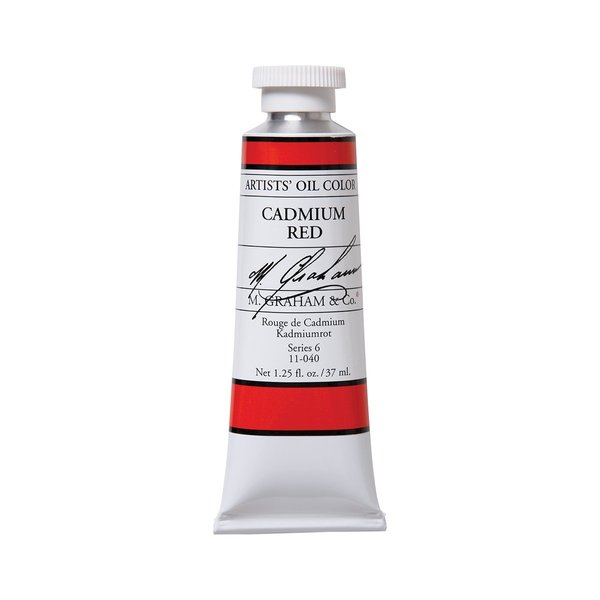 M. Graham Artist Oil Paint Cadmium Red 1.25oz/37ml Tube