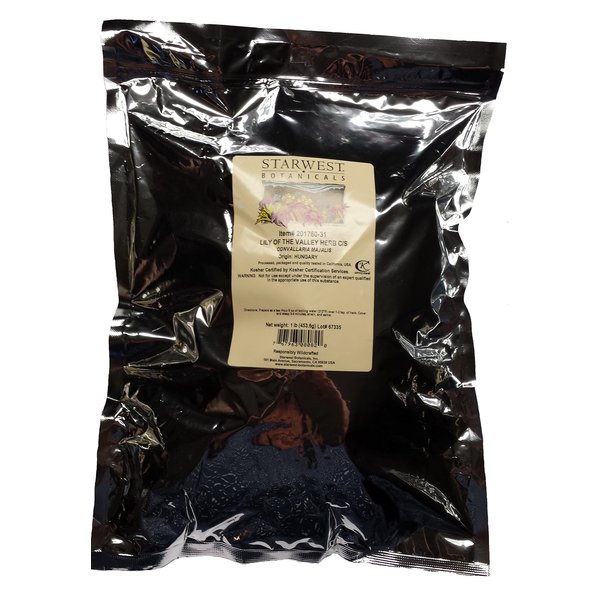 Starwest Botanicals Lily Of The Valley Herb C/S Wildcrafted,1 lb (453 g)