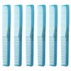 Allegro Combs 400 Barber Comb Hair Cutting Combs Pocket Combs Combs for Hair Stylist Comb Set Styling Comb 6 Pcs. (Baby Blue)