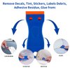 Plastic Razor Blade Scraper, 2 Pack Razor Scraper with 120 Pcs Razor Blades for Removing Glue, Sticker, Decals, Tint from Car Window and Glass(Blue)