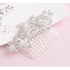 Women's Flower Austrian Crystal Bride Wedding Hair Side Combs Hair Accessories Art Deco Floral Bridal Side Combs Headpiece for Women, Brides Hair Accessories / Gift Box