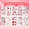 Valentines Day Temporary Tattoos for Kids，Valentine Party Favors, Valentines Gifts for for Classroom Boys Girls School Class Party Favors
