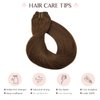 Hair Extensions Real Human Hair Clip in, Chocolate Brown 16 Inch 7pcs 120g, MAXITA Clip in Hair Extensions Real Human Hair Remy Thick Straight Natural Hair Extensions for Woman