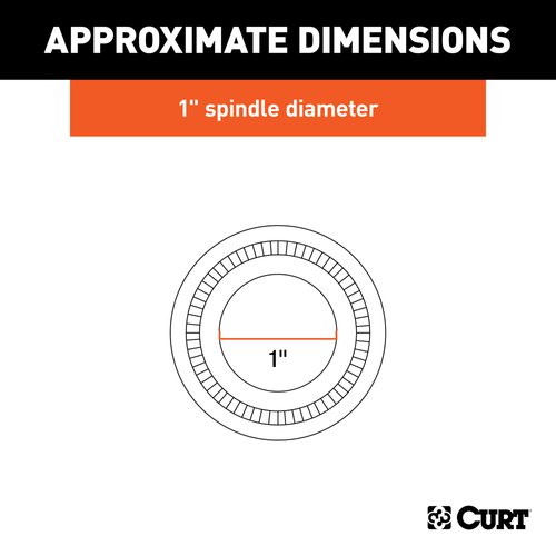 CURT 23210 Replacement Trailer Wheel Bearing Kit, 1-Inch Inside Diameter