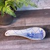 Bamboo Table Blue Pineapple Spoon Rest, Made of Eco-Friendly Bamboo Composite