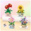 MEIEST Mini Flower Succulent Bonsai Building Blocks,Simulation Pot Plant Particle Flower Botanical Collection Construction Building Bricks Toy,Home Decors (Rich Flower)