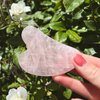 LOBOBEAR Rose Quartz Gua Sha, Heart Shaped Gua Sha Jade, Facial Guasha Tool, Real Jade Gua Sha Facial Massage Tool, Anti-Aging/De-Puffs/Define Jawline/Face Lifting/Glowing Skin, 100% Natural Crystal