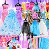 MGparty 800+ Pcs Fashion Designer Kit for Girls with 4 Mannequins Sewing Kit DIY Arts and Crafts for Kid Ages 8-12 Years Old Girls Birthday Gifts Christmas Gifts for Teen Girls Age 6 7 8 9 10 11 12+
