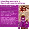 Difeel Pomegranate & Manuka Honey Sulfate-Free Conditioner 12 oz. for Dry, Damaged Hair