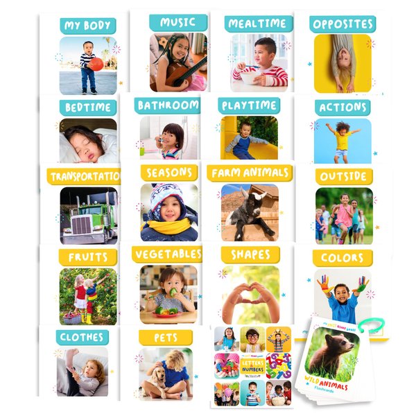TOYVENTIVE Board Books for Toddlers 1-3, Montessori Toys for 1 Year Old Boy Birthday Gift, Toddler Board Books for 1-2 Year Olds & Ages 1-3