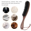 BFWood Clothes Brush - Boar Bristle Lint Brush for Suits, Cashmere, Wool, Velvet, Suede and Pet Hair - Large Black Walnut Wood Handle