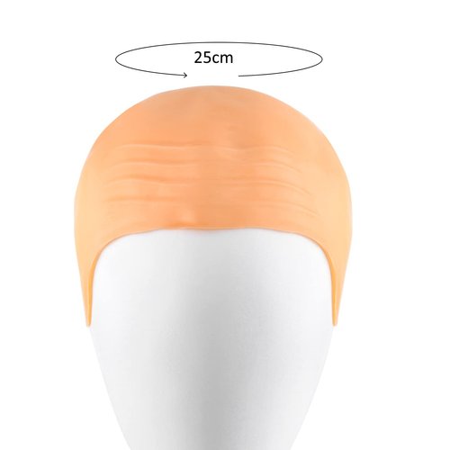 WXJ13 3 Packs Makeup Latex Bald Caps with 3 Nylon Wig Caps for Adult, Head Wig Cap Costume Latex Bald Caps for Halloween Party Adult Costume Accessory