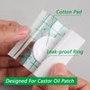 25Pcs Disposable Castor Oil Patches Belly Button, 3.2 x 3.2 Inches Castor Oil Pack Wrap for Belly Button High-Absorbent Self-Adhesive Easy to Use (Oil Not Included) White