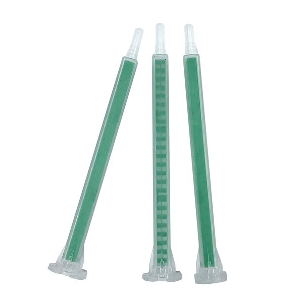 CosmoMix Square Static Mixer Nozzle Tube Tip, Epoxy Mixing Nozzle Adhesive Cartridges Tip for Manual Applicator Two Part Mix Fit 50ml AB Glue Cartridge (RSS06-24L (40pcs))