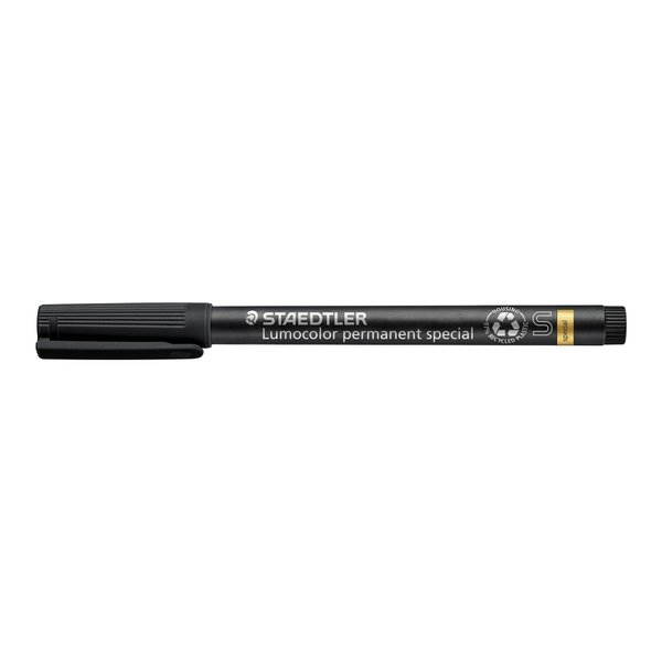 Staedtler Lumocolor Special, Permanent Marker For Coated surfaces and Glass, Black 319 S-9