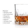 Viski Admiral Crystal Whiskey Tumbler Set of 2 - Premium Crystal Clear Liquor Drinking Glass, Classic Lowball Cocktail Glasses Gift Set, 9 Oz