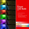 UltraPro Wi-Fi LED Smart Light Bulb, A19, 60W Equivalent, RGB, Color Changing, White Select Tunable 2700K - 6500K, Dimmable, 2.4GHz Router Required, Circadian Rhythm, Easy-to-Use App, 4 Pack, 51454