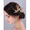 JWICOS 2Pcs Wedding Hair Pins Bride Wedding Pearl Hair Pins Wedding Hair Accessories Hair Pieces for Brides Women Girls