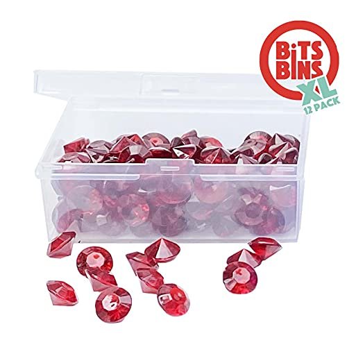 BitsBins Board Game Piece Storage and Organizers, Accessories that Organize Tokens and Components Both in the Game Box and During Game Play | Includes 12 BitsBins XL's | Measures 3.5" X 2.4" X 1.4"