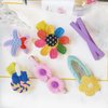58PCS Baby Hair Clip, Toddler Girls Hair Accessories, Kids Hair Clips for Styling, Flower Candy Fruits Rainbow Cute Hair Clips for Girls