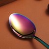 Rainbow Teaspoons 6.5" Set of 12, Berglander Stainless Steel Titanium Plating Shiny Mutil-Color Tea Spoons Silverware, Colorful Tea Spoon Small Dessert Spoon Teaspoon Easy To Clean Dishwasher Safe