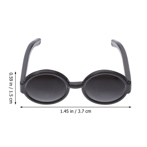 Kisangel 40pcs Doll Eyeglasses Doll Accessories Sunglasses Mini Plastic Sunglasses for DIY Doll Crafts Dollhouse Decoration (Random Color)