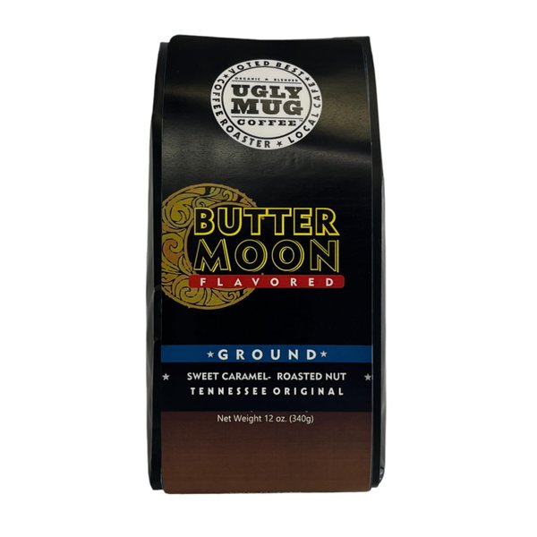 Ugly Mug Coffee Butter Moon Organic Flavored Coffee 12 oz Ground (Pack of 2)