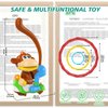 TI-TOO Baby Monkey Musical Crawling Toys 1-3 Year Old Boys Girls, Monkey Toddler Walking and Ring Toss Game Toys, Tummy Time Toys with Music & Lights Christmas Birthday Gifts for 3+ Boys Girls.