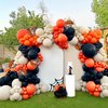 152 PCS Orange and Black Balloons Black Orange Sand White Confetti Balloons Garland for Graduation Baby Shower Birthday Wedding Halloween Anniversary New Year Party Decorations Supplies