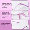 AetrvoHope Kids Blue Light Glasses Clear Purple,TR90 Ultra-Light Computer Glasses for Teens Girls Age 7-14,Unbreakable Frame Blue Light Blocker Glasses for Child with Case,Anti Eyestrain & UV400