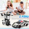 Dolanus Remote Control Car - Transform Police RC Cars, Robot Toys for Ages 5-7, Kids Toys, 4 Year Old Boy Toys, Birthday Gifts for Boys Kids Toddlers, Toys for 3 4 5 6 7 8 10 12 Years Old Boy- Black