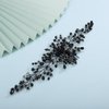 Kercisbeauty Black Beads Hair Comb for Wedding Brides Bridesmaid Crystal Black Hair Jewelry for Women Girls Halloween Costume
