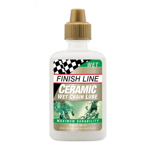 Finish Line Ceramic WET Bicycle Chain Lube, 4-Ounce Drip Squeeze Bottle