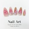 Pink Press on Nails Medium Almond Fake Nails Ombre Full Cover False Nails with Designs Bow Flower Rhinestone Glue on Nails Gradient Pink Acrylic Stick on Nails Cute Artificial Nails for Women 24Pcs