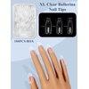 100PCS Replacement Nail Tips for Practice Hand, Clear Refill Acrylic Fake Nail Tips for Silicone Nail Hand Practice, Nail Pieces Never Fall Off Finger Never Break for DIY Nail Art Salon Practice
