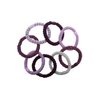 L. Erickson Grab & Go Pony - Royal - 8 Pack Ponytail Holder Hair Ties - Mixed Purples