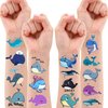 Whale Temporary Tattoos Stickers Themed Blue Ocean 100PCS Cute Orca Narwhal Sea Animals Birthday Party Favors Decorations Supplies Tattoo Sticker Gifts For Boys Girls School Prizes Carnival Christmas