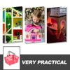 Kisangel 20Pcs Mini Shopping Basket Dollhouse Grocery Basket with Handles Plastic Picnic Basket for Pretend Play Toys, Red