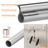 SMODBRODRE 32-48 Inch Nickel Curtain Rod Set With Brackets and Decorative Blackout Metal Rods