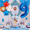 Lukinuo Baseball Balloons 9th Birthday Decorations Baseball Birthday Party Supplies Glove Baseball Foil Balloons Red White and Blue Star Balloons Number 9 Baseball Balloon for Rookie of The Year Boys
