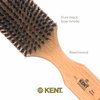 Kent OG2 Beechwood Brush for Hair, Beard, Facial Grooming and Exfoliation - Natural Boar Bristle Brush for Men's Skin Care