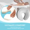 NRG Memory Foam Massage Table Face Cradle Pad with Ultra-Soft Fleece Cover - Head Rest Cushion Pillow Pad Eliminates Pressure Points for Instant Relief - Temperature and Pressure Sensitive Foam