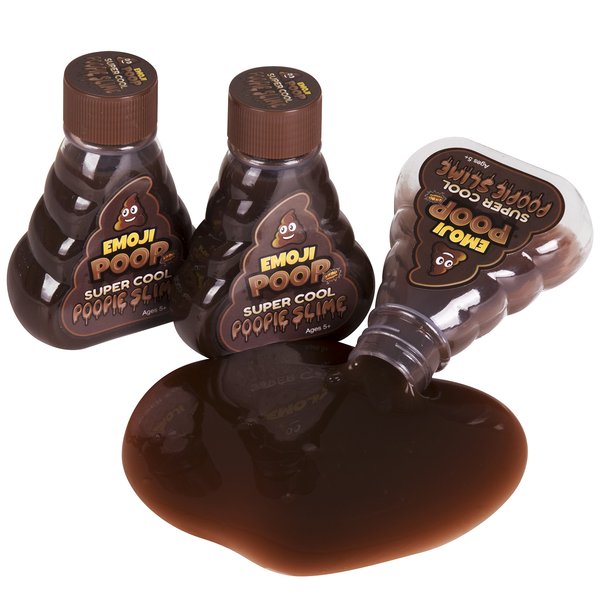 The Original Emoji Poop Slime - Pack of 3 Gross Non-Sticky Slime in Everyone's Favorite Emoji Great for Loot Bags, Easter Baskets, Halloween & Stocking Stuffers, for Kids, Boys and Girls Ages 5+