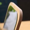 Aestivate Rectangle Compact Table Mirror Standing Wood Framed Mirror Desktop Mirror 90 Degree Rotating Mirror for Makeup Cosmetic