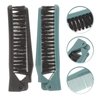 Healeved 2pcs Double Teeth Folding Comb Hair Brushes for Women Teasing Combs for Women Men's Hair Brush Collapsible Pocket Brush Salon Hair Comb Hair Braiding Brush Portable Folding Comb